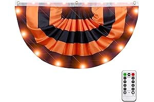LED Halloween Bunting Fall Bunting - Halloween Pleated Fan Flag