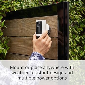 Ring Outdoor Cam Plus Battery | White | Amazon