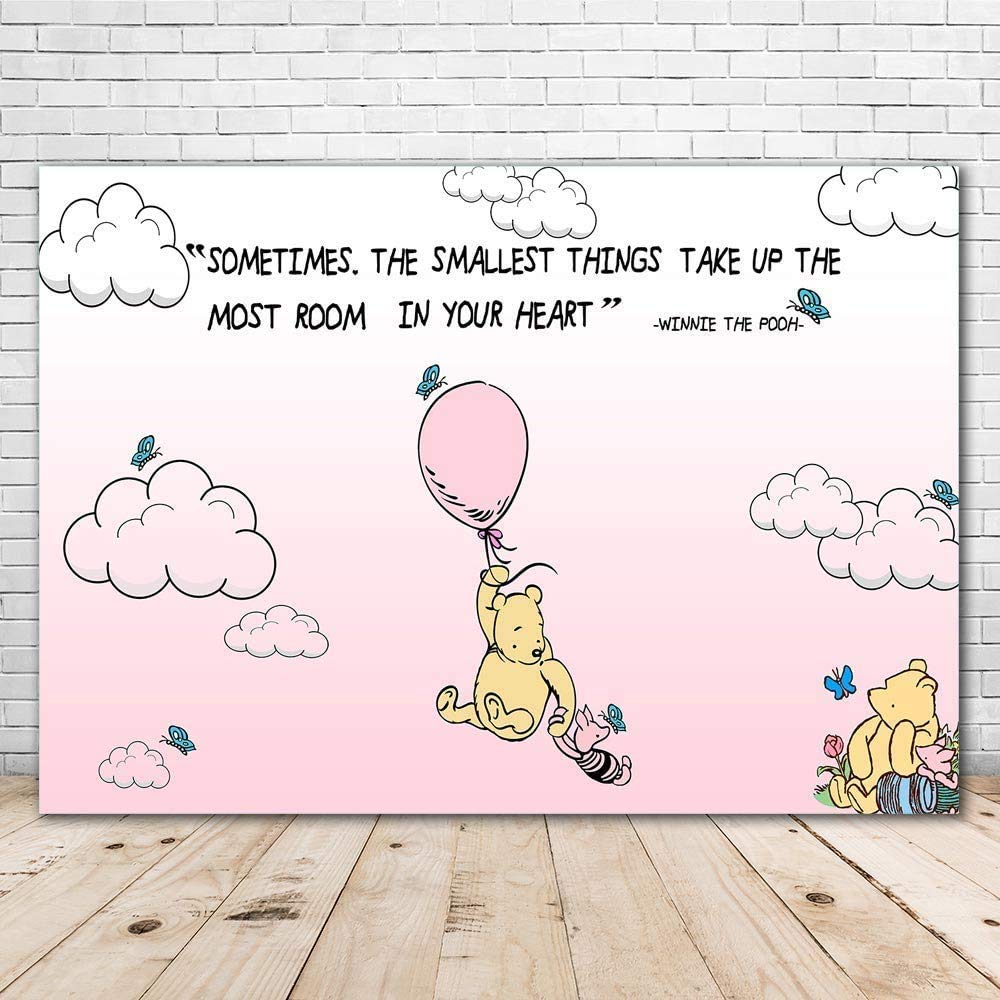 Buy Winnie The Pooh Baby Shower Backdrop 5x3 Gradient Pink Hotair