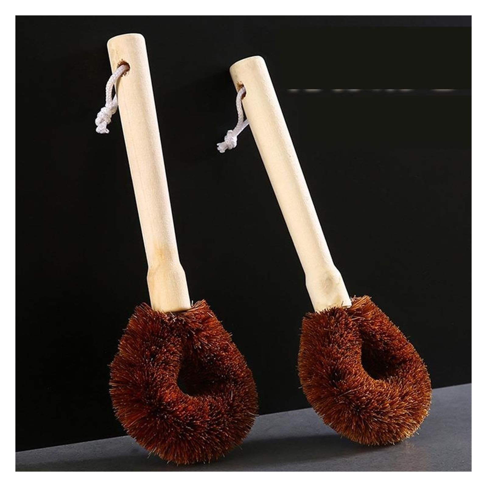 4pcs Coconut Brown Pot Washing Brush pour Cuisine