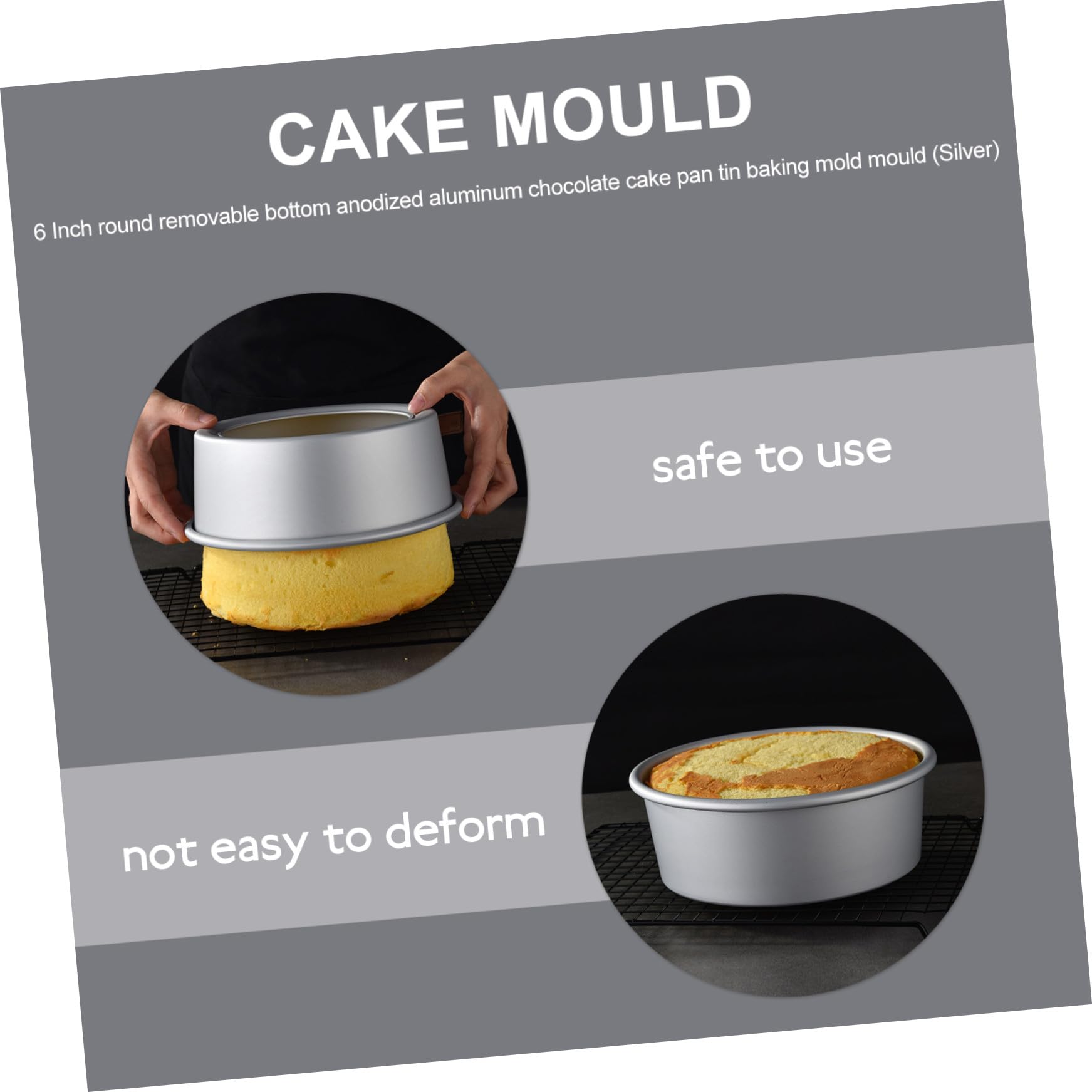 IMIKEYA 3pièces Moule à Gâteau Chiffon Élevé Moule à Pâtisserie Réutilisable Pour Gâteaux Cheesecakes Et Desserts Pratique Pour Boulangers Et Amateurs