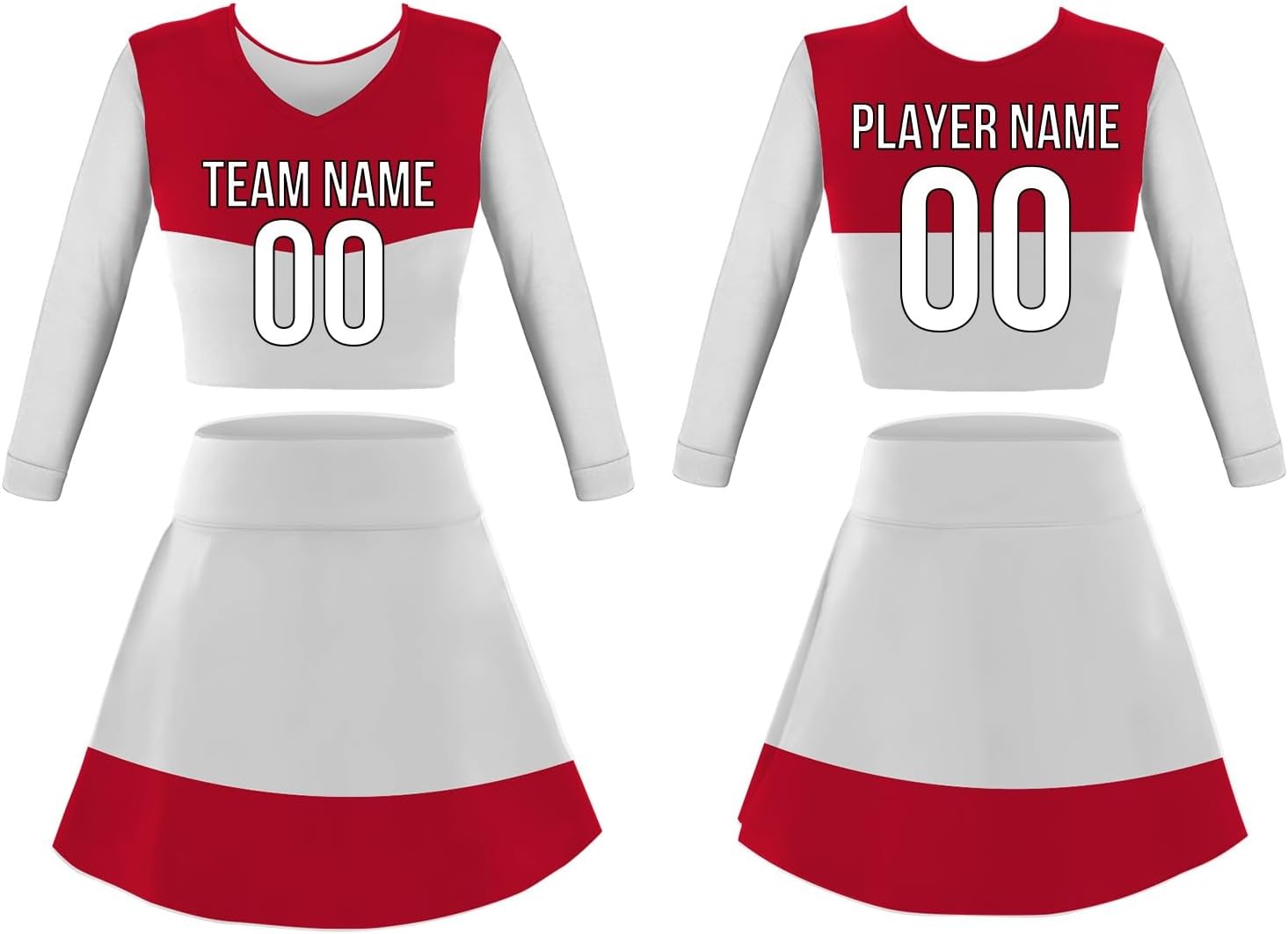 SGS Custom Cheerleading Uniforms, Personalized Standard Design with Name & Number, Cheerleading Uniforms for Unisex