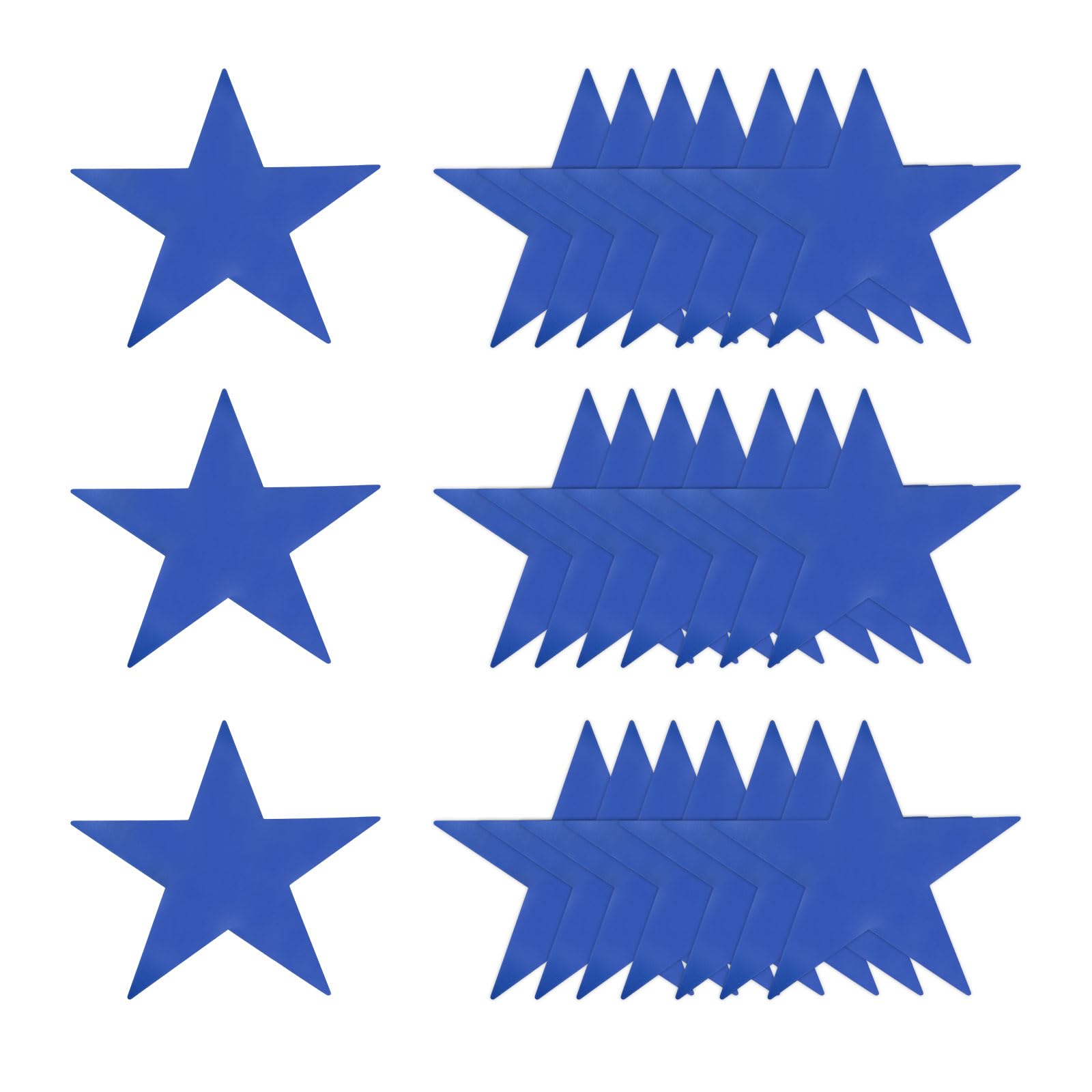 sourcing map Blue Stars Cutouts Decoration, 40 Pcs 11" Double Printed Paper Stars Cutout Confetti Cardboard Stars Decorations for Bulletin Board Wall Classroom Party