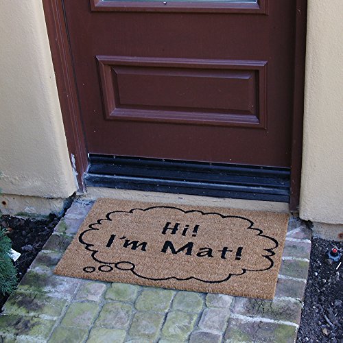 Rubber-Cal "Hi I'm Mat Coir Doormat Funny Doormats, 18 X 30-Inch #TOP4
