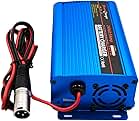 24 Volt 5 A Automatic Charger Trickle Charger Battery Maintenance with XLR Connection 4 Levels for Scooter Wheelchair Car Motorcycle eBike Lawn Mower Marine Boat