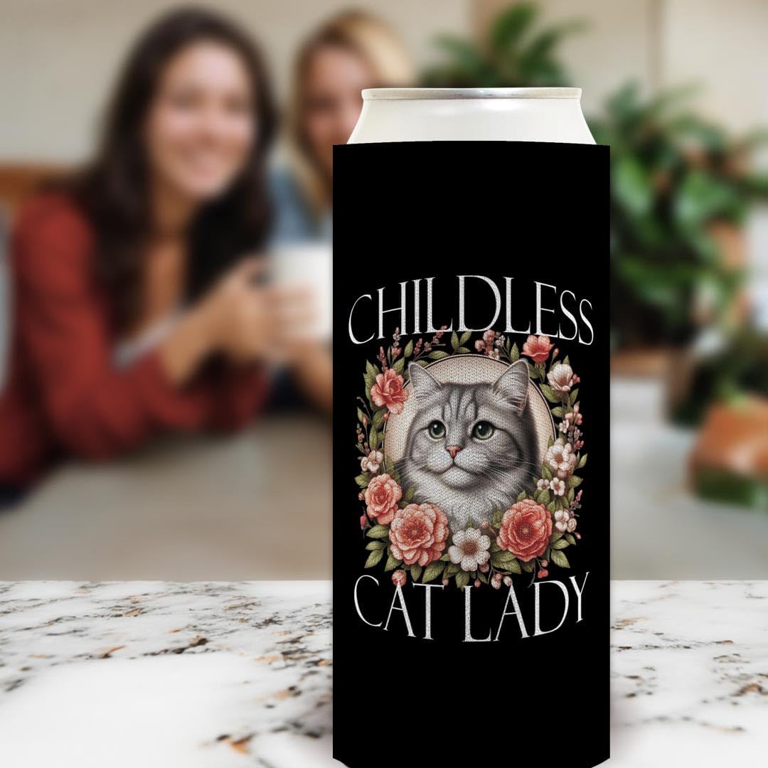 Liberals Election 2024 Hat Childless Cat Lady 12-Pack Ultra Slim Can Thermocoolers