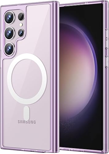 JETech Funda magnética para Samsung Galaxy S23 Ultra de 6.8 pulgadas, compatible con MagSafe, funda protectora a prueba de golpes, parte trasera de