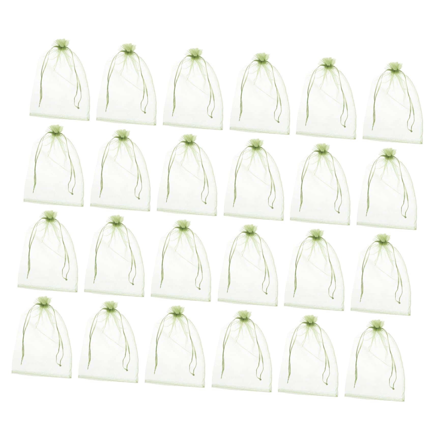 GALPADA 50Pcs Fruit Mesh Covers Transparent Drawstring Bags for Small Fruits Plant Netting Protection for Garden and Orchard Use Lightweight and Easy to Store