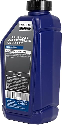 Miniatura 2 de Polaris Aceite de choque de gas Premium Racing de 5 W para amortiguadores reconstruibles Walker Evans en modelos de motos de nieve, rendimiento