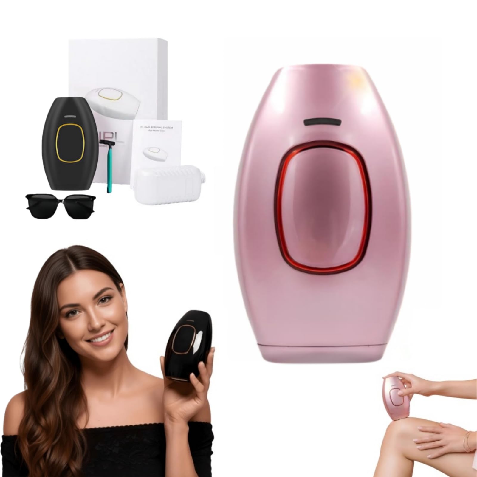 aryalush IPL PULSE • ÉPILATEUR À LUMIÈRE PULSÉE，Épilation à Lumière Pulsée pour Femmes et Hommes | Épilation Laser à Domicile pour Visage, Bras, Jambes, Corps et Maillot