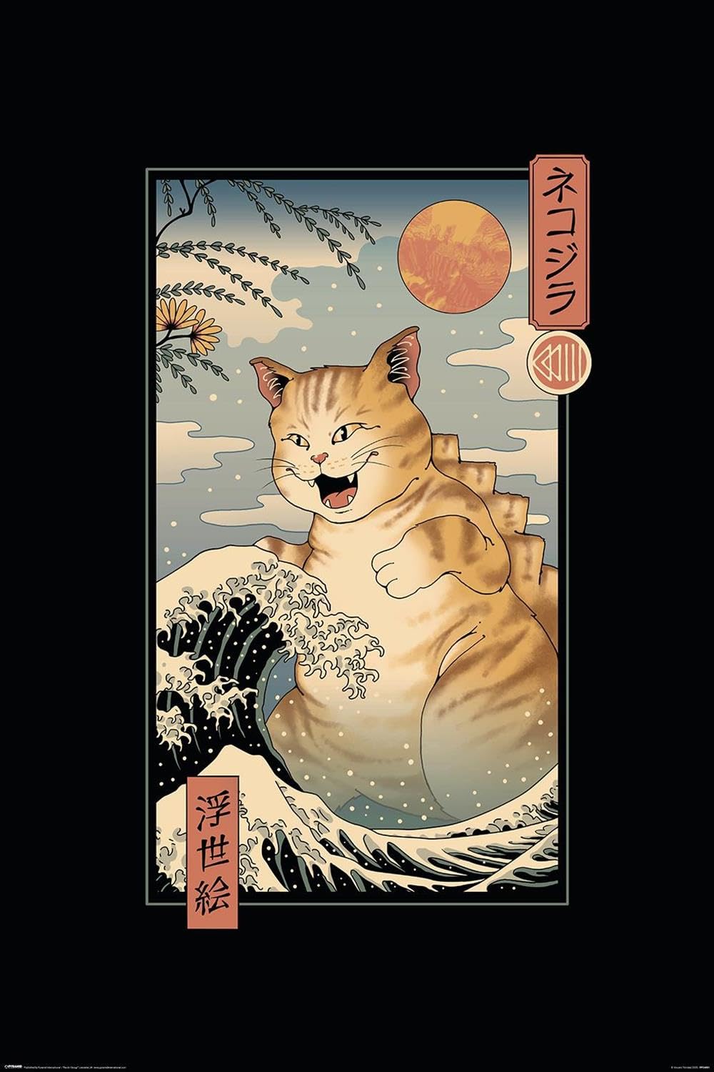Vincent Trinidad Poster - Catzilla Ukiyoe - Official 61 x 91.5cm Maxi Poster