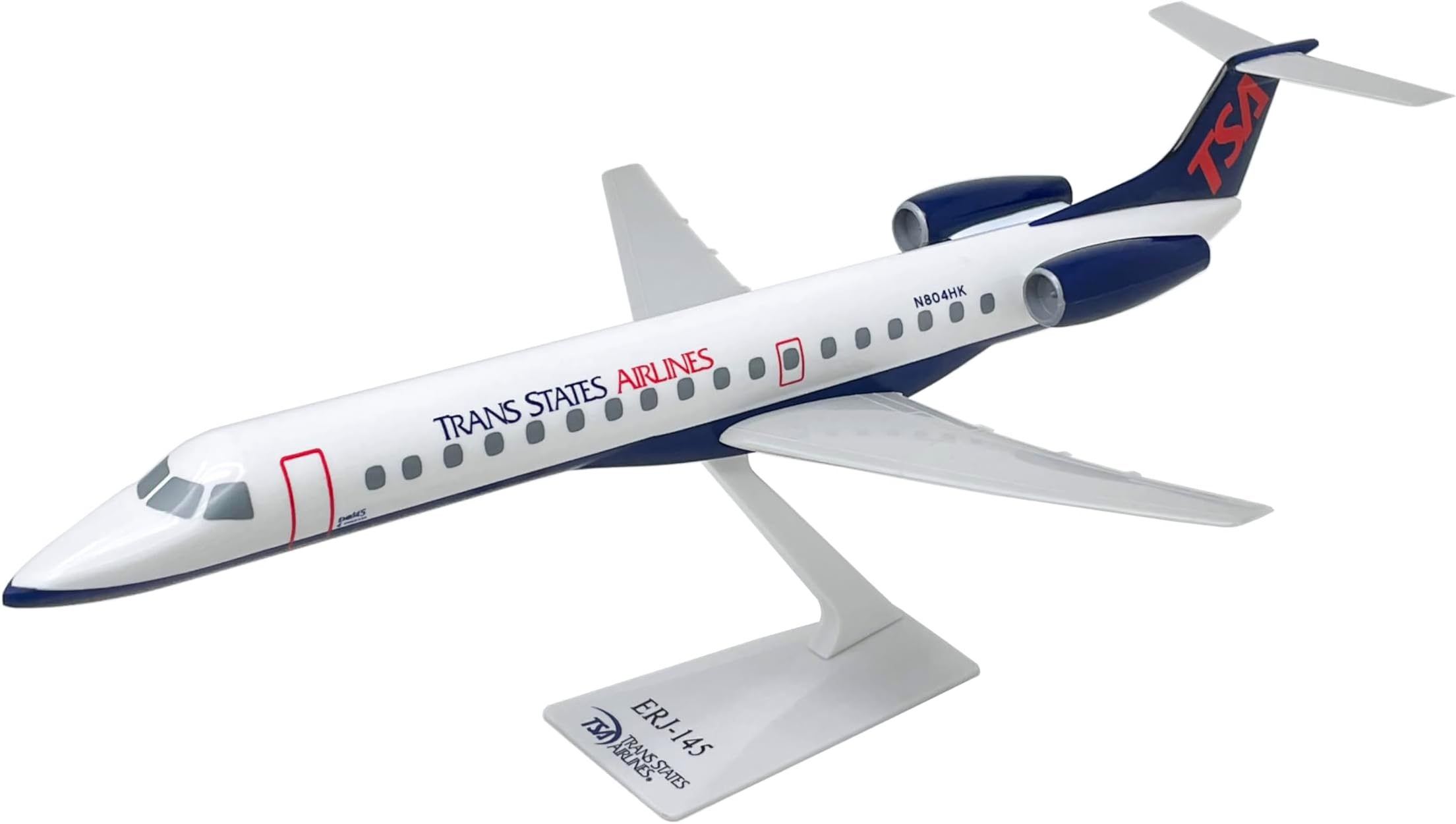 Trans States Airline RJ145 1:100 Scale - Plastic Snap-Fit Model Airplane - Collectible Replica of Trans States Airlines Aircraft - Part# AEM-14500C-004