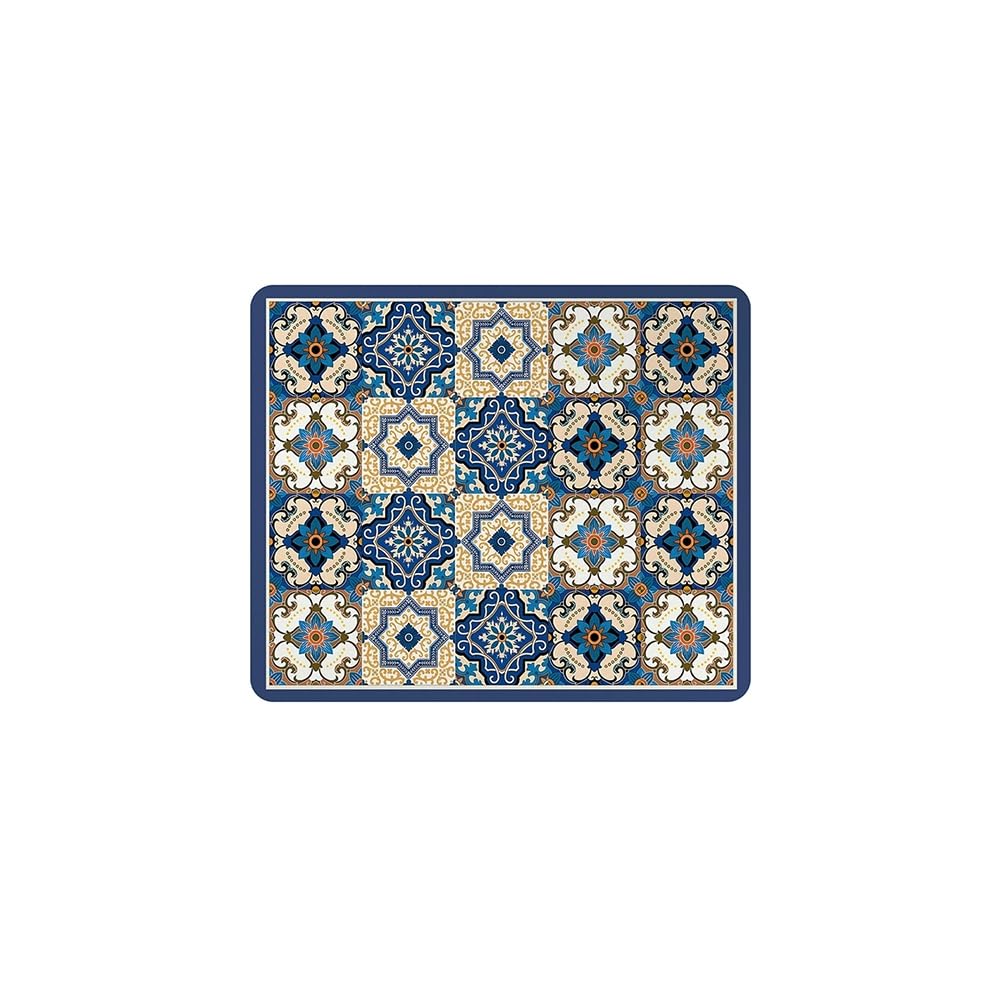 CTRLZS 50X60cm Checkered Printed Washing Machine Dust Cover Pad, Quick-Dry Absorbent Protective Top Mat for Washer and Dryer B