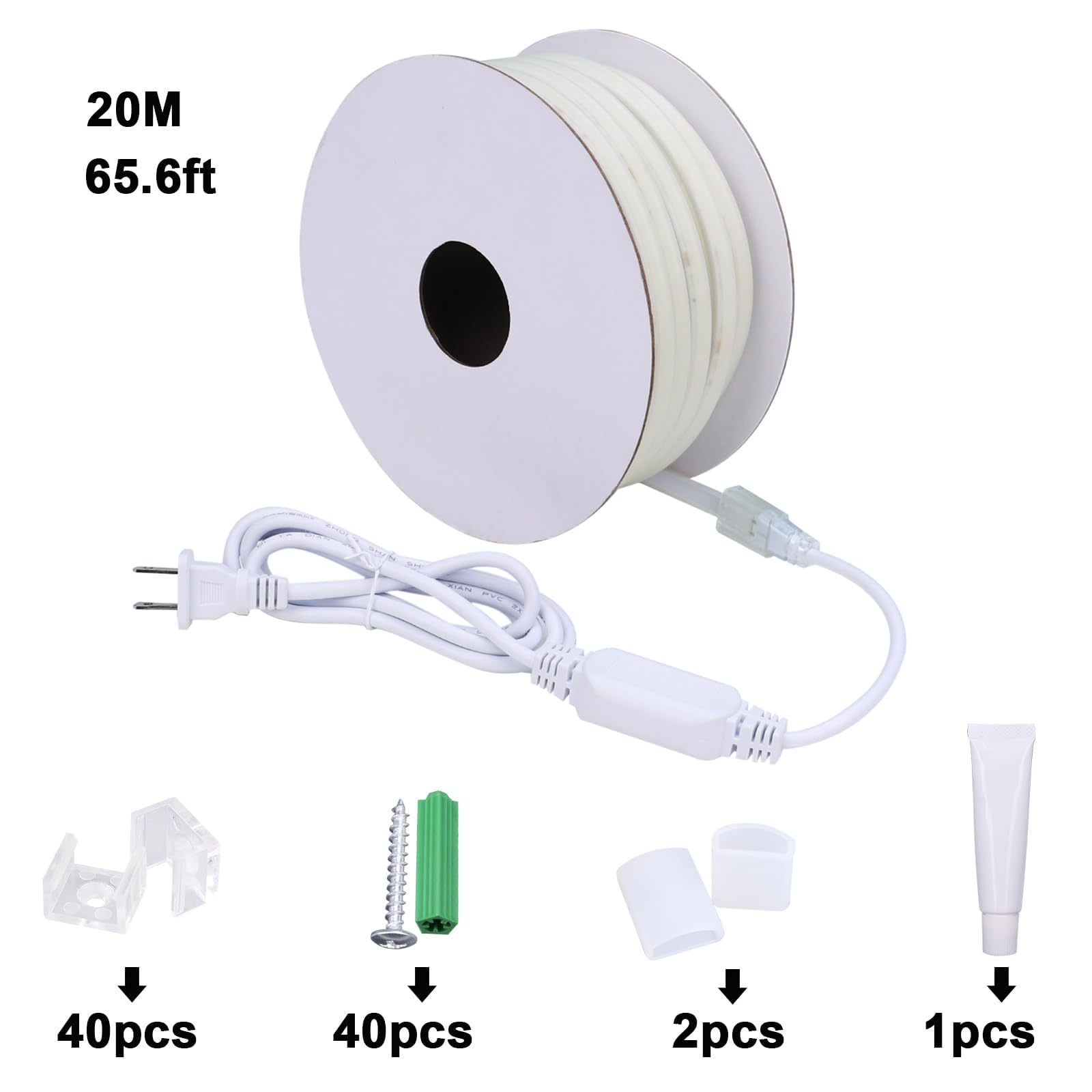 BENLUN Striscia LED COB 230V Esterno Impermeabile 20 metri, Luci LED 220V | Blu Strisce LED da Esterno Alta Luminosità 200W 288LEDs/m IP65 per Camera da letto, Cortile, Giardino, Gaming