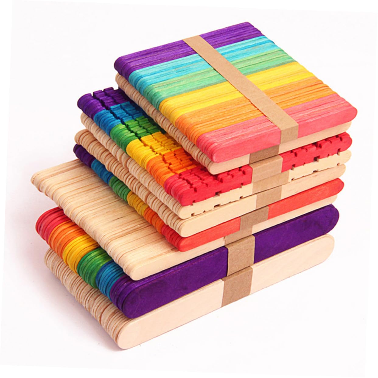 250 Piezas Palitos de Madera Naturales para Manualidades Palitos de Helado DIY para Proyectos Escolares y Actividades Infantiles