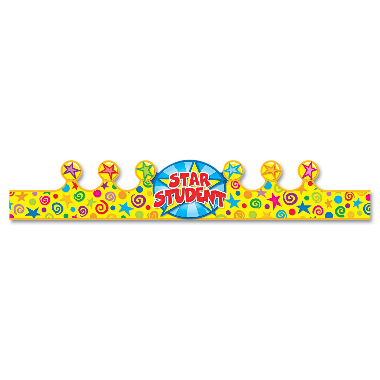 Carson Dellosa – Star Student Crowns, Classroom Rewards, Classroom Décor, 30 Pack