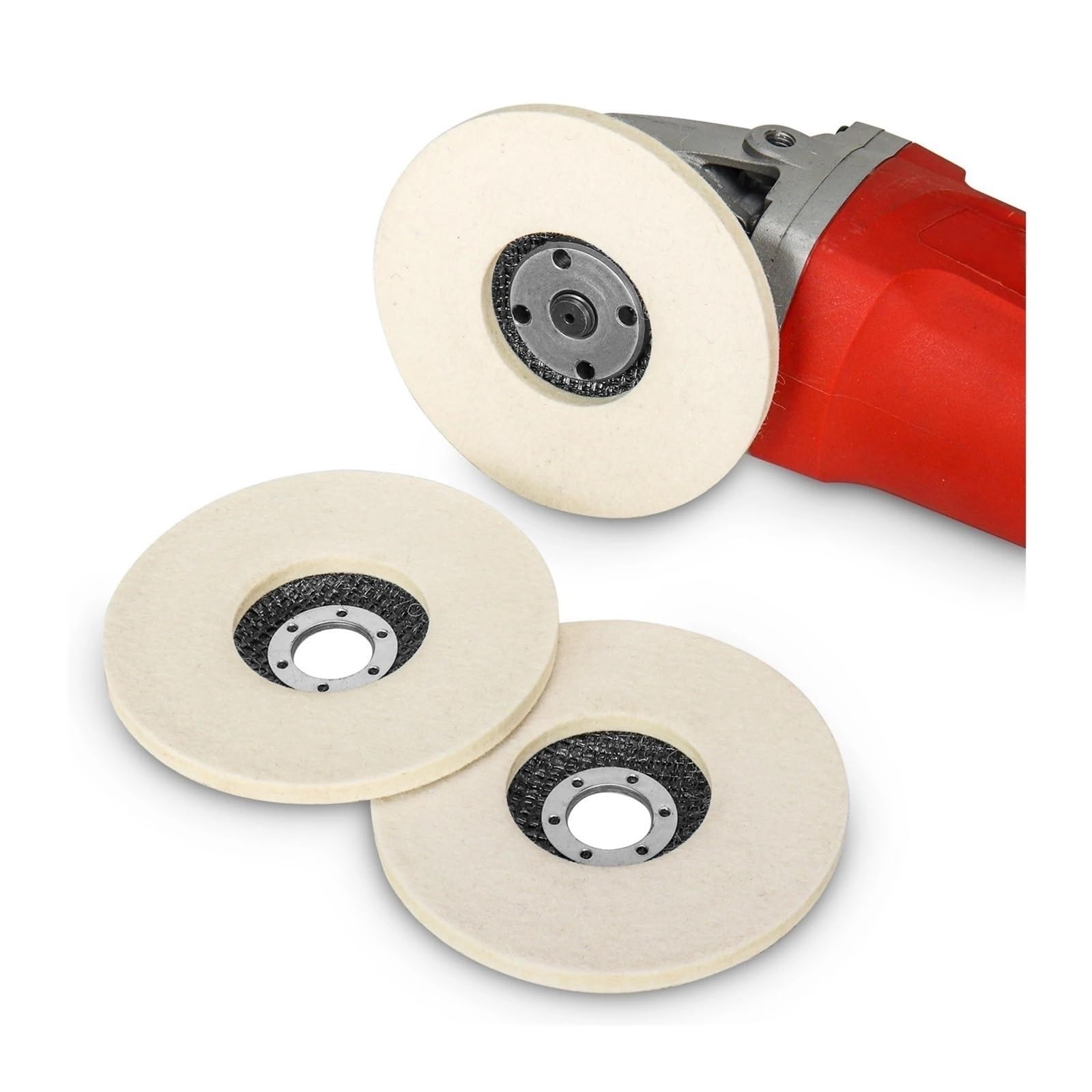 Tarcze polerskie z filcu wełnianego Wool Polishing Wheel Grinding Disc 5 Inches Angle Grinder Metal Glass Ceramic 2/5/10 Pcs(5pcs)