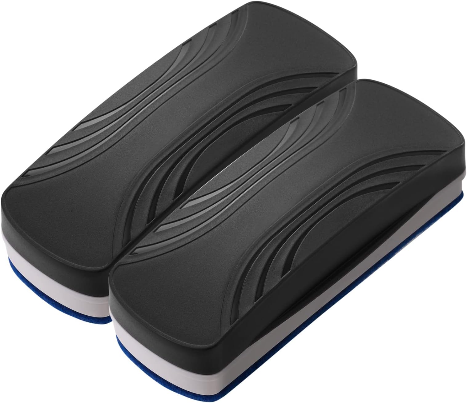 Whiteboard Eraser, Magnetic Dry Erase Eraser, Glass Board Eraser,School and Office Supplies, Pack of 2 (Black)