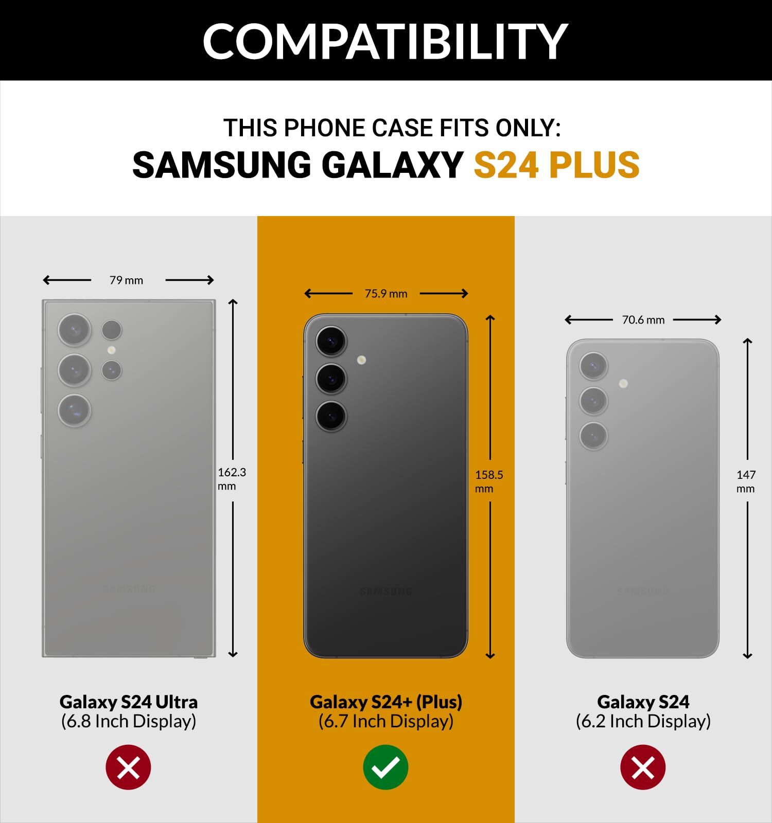 SURAZO Premium cienkie magnetyczne etui na telefon komórkowy Samsung Galaxy S24 Plus – składane etui ochronne z prawdziwej skóry [przegródka na karty, ochrona RFID, Keyring] etui z klapką z klapką,