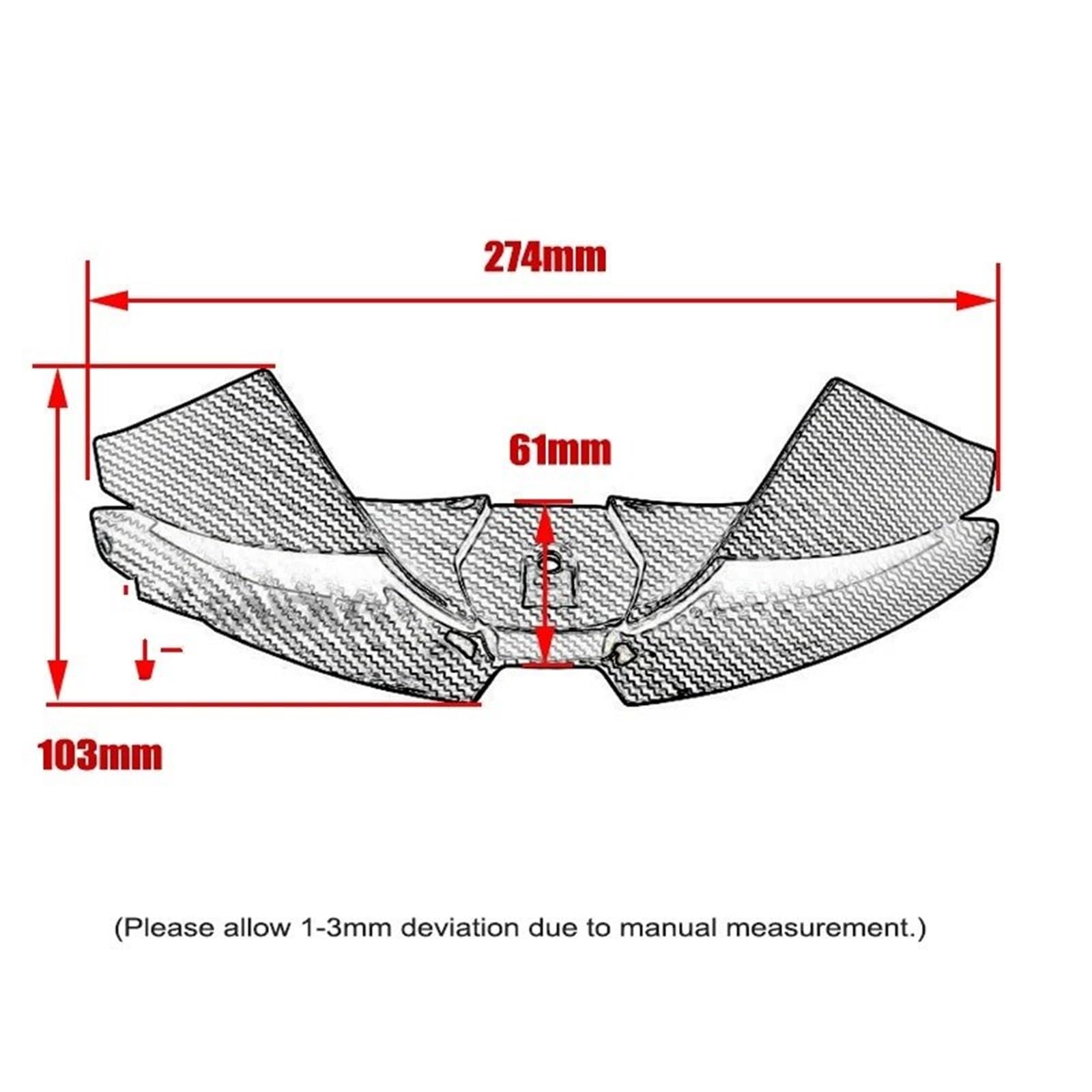 Spoiler Seitenflügel Für MT-07 2025 Motorradzubehör Naked Front Downforce Spoiler Winglet Aerodynamisches Wing Kit(Schwarz)