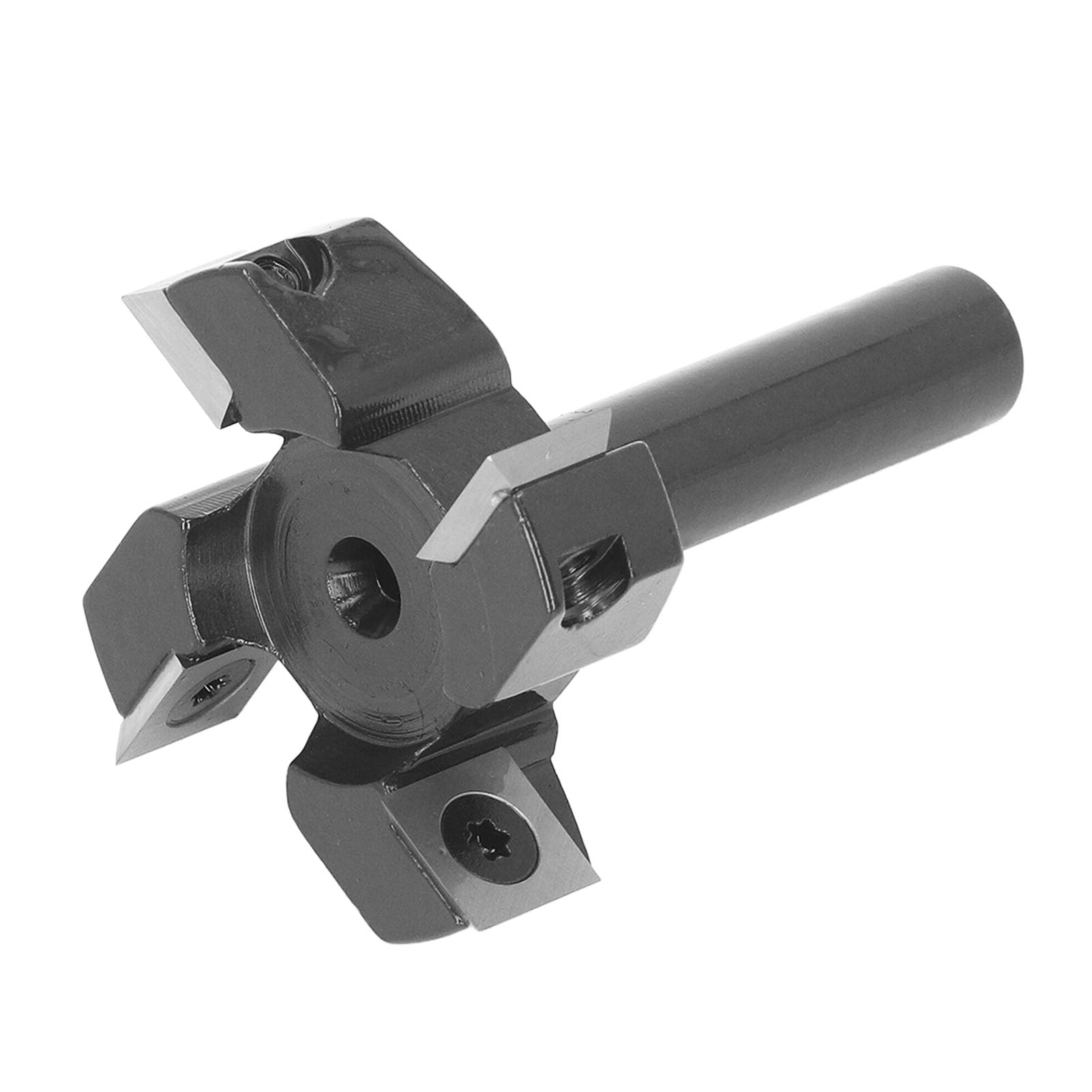 Punta per router da superficie Spoilboard, punta a 4 ali per spianare lastre con gambo da 12 mm, punta per router piallatrice in carburo per piallatura del legno e rifinitura CNC