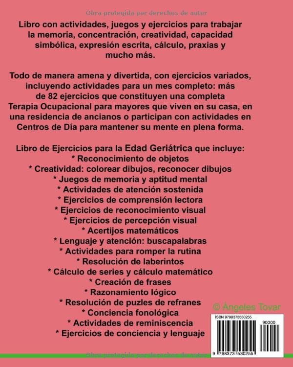 Miniatura 2 de VitalMente entrena tu mente 1 Libro de actividades para potenciar las funciones cognitivas de personas mayores y ancianos Terapia ocupacional ...