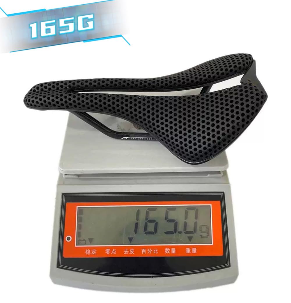 Siodełko rowerowe z nadrukiem 3D, lekkie/miękkie/oddychające/wodoodporne, uniwersalne siedzisko do miejskiego/wyścigowego/MTB siodełka 145 mm (255 x 140 mm)
