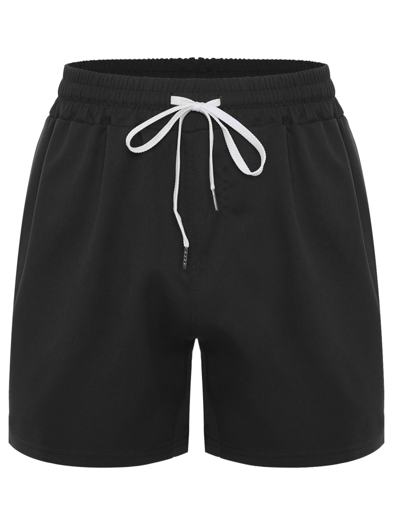 Freebily Mens Side Zipper Sport Shorts Quick-Drying Elastic Waist Activewear for Jogging Beach Fitness