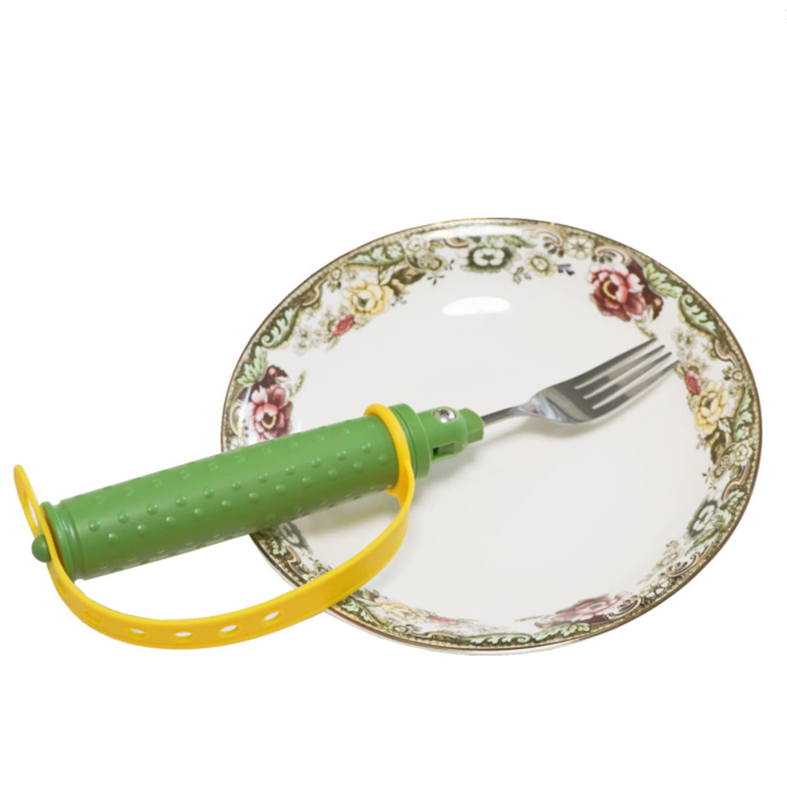 Tenedores de utensilios adaptables for discapacitados, tenedores antivibración for ancianos Cubiertos de fácil agarre con correa ajustable antideslizante for ancianos, Parkinson, artritis Handicap,Gre