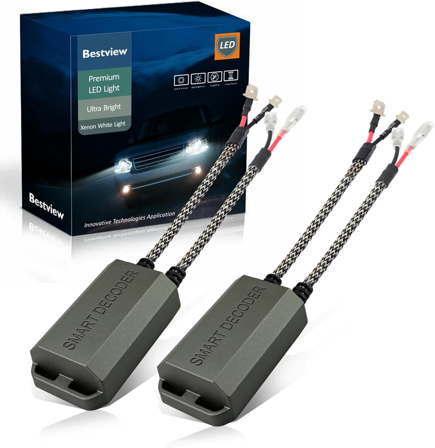 Bestview H1 H3 Canbus Decoder Kits Compatibility Anti Flickering Resistor Warning Canceler Pack of 2