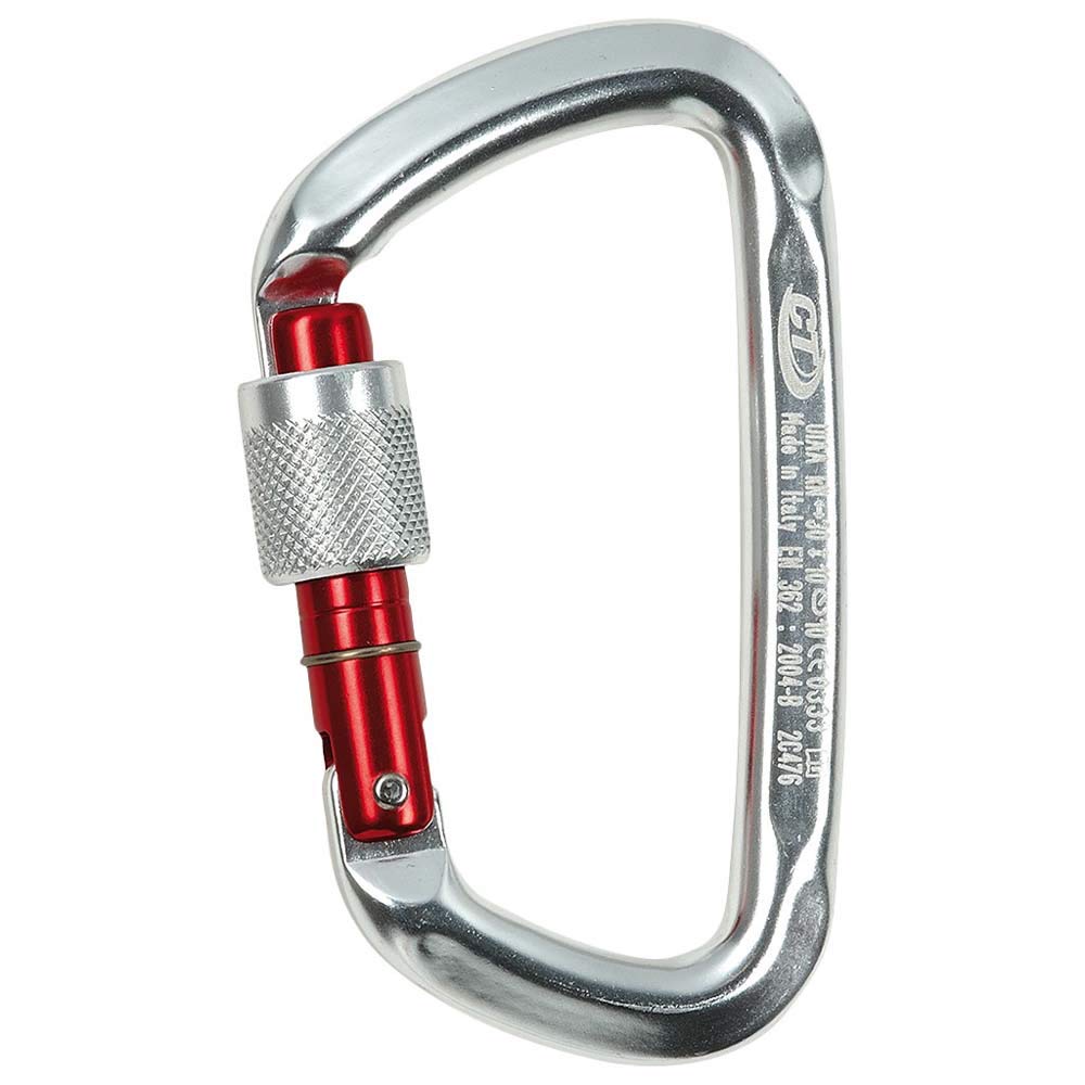 Climbing Technology D-Shape SG Karabinek, Srebrny/Czarny