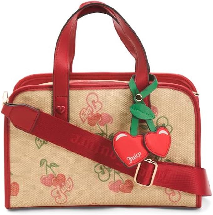 Juicy Couture Paradise Crossbody Satchel Bag, 11.5x7 Inch, Natural