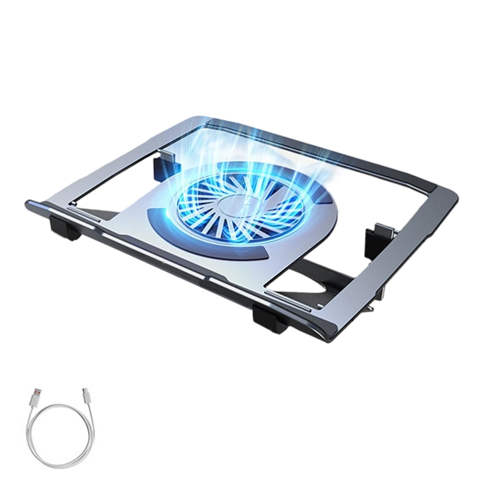Soporte plegable de aluminio para ordenador portátil con sistemas de refrigeración eficientes y ajustable para portátil de 17 pulgadas