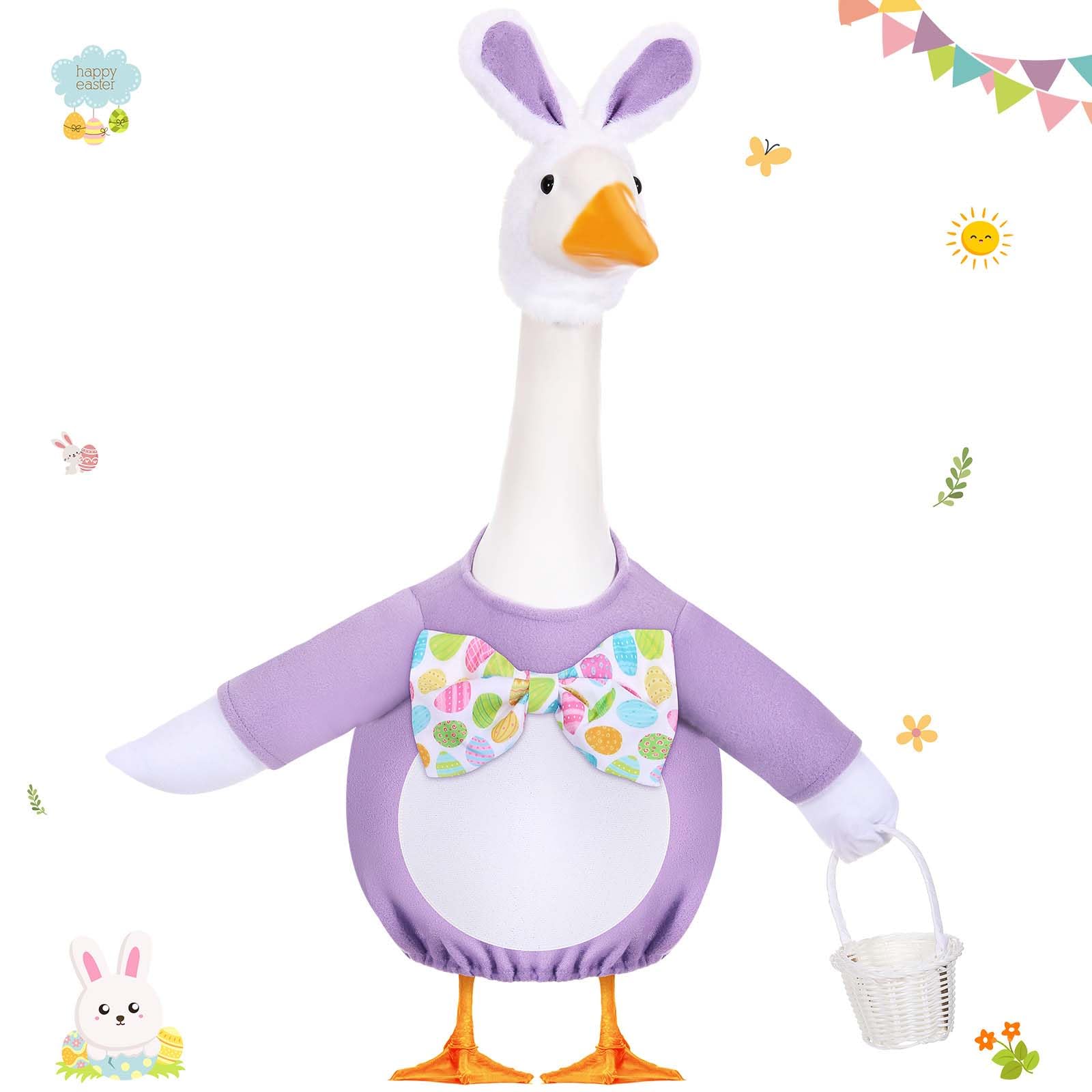 Costume d'oie de printemps pour égayer une cour ou une fête de Pâques extérieure