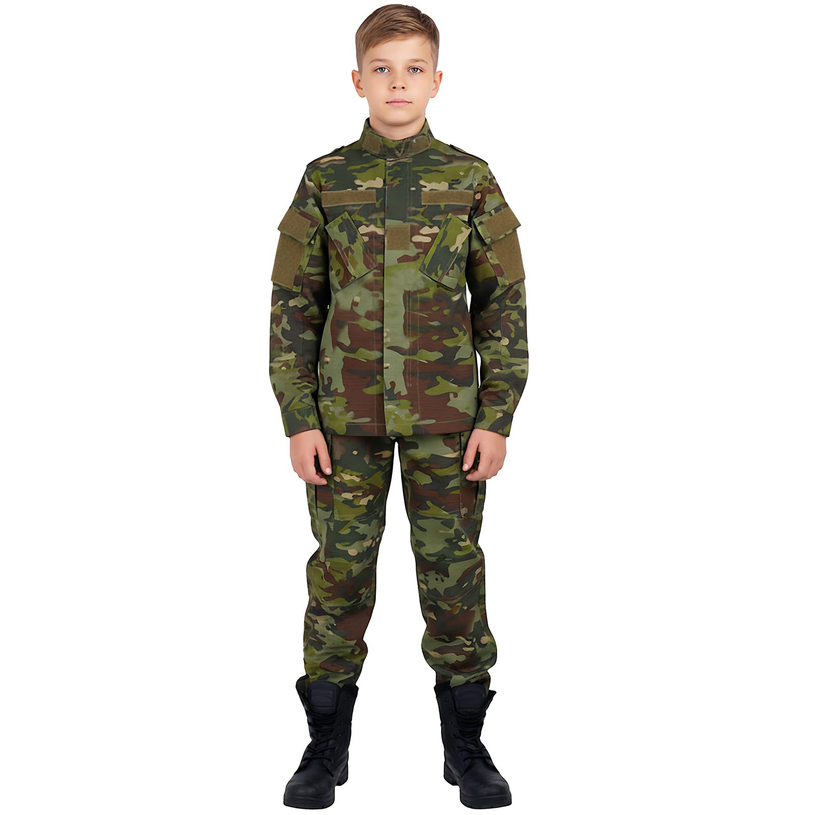 Kinder Outdoor Taktische Kleidung Jacke und Hosen Sets Airsoft Militär Camouflage Frühling Sommer Herbst Wandern Jagd Camping Kampf für Junge Mädchen