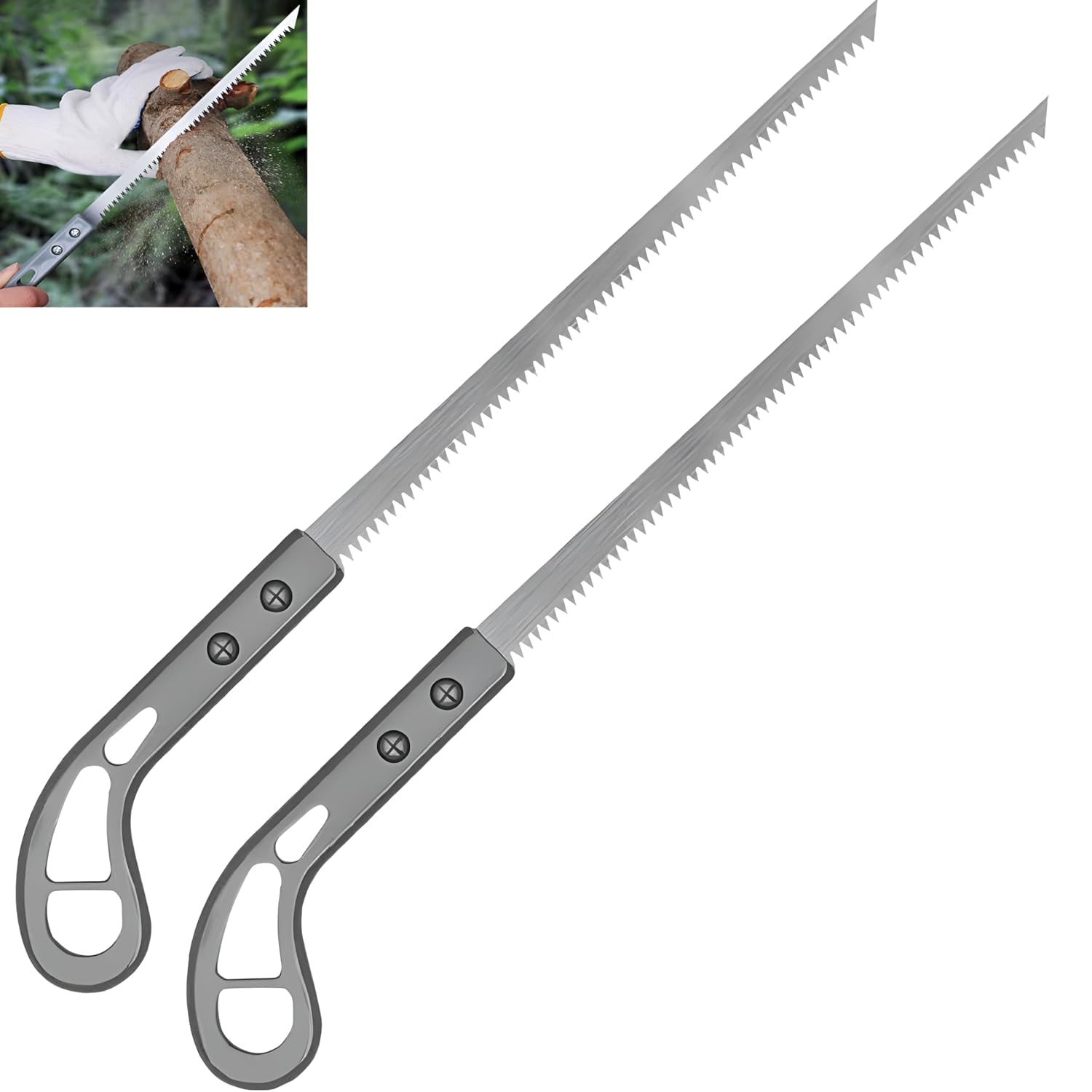 Outdoor Portable Hand Saw – 9 Inch Rugged Blade – Best for Camping, Gardening, Hunting, Cutting Wood, PVC, Bone, Pruning Saw with Ergonomic Non-Slip Handle Design – Wood Cutting Aari (2 Pcs)-image-2