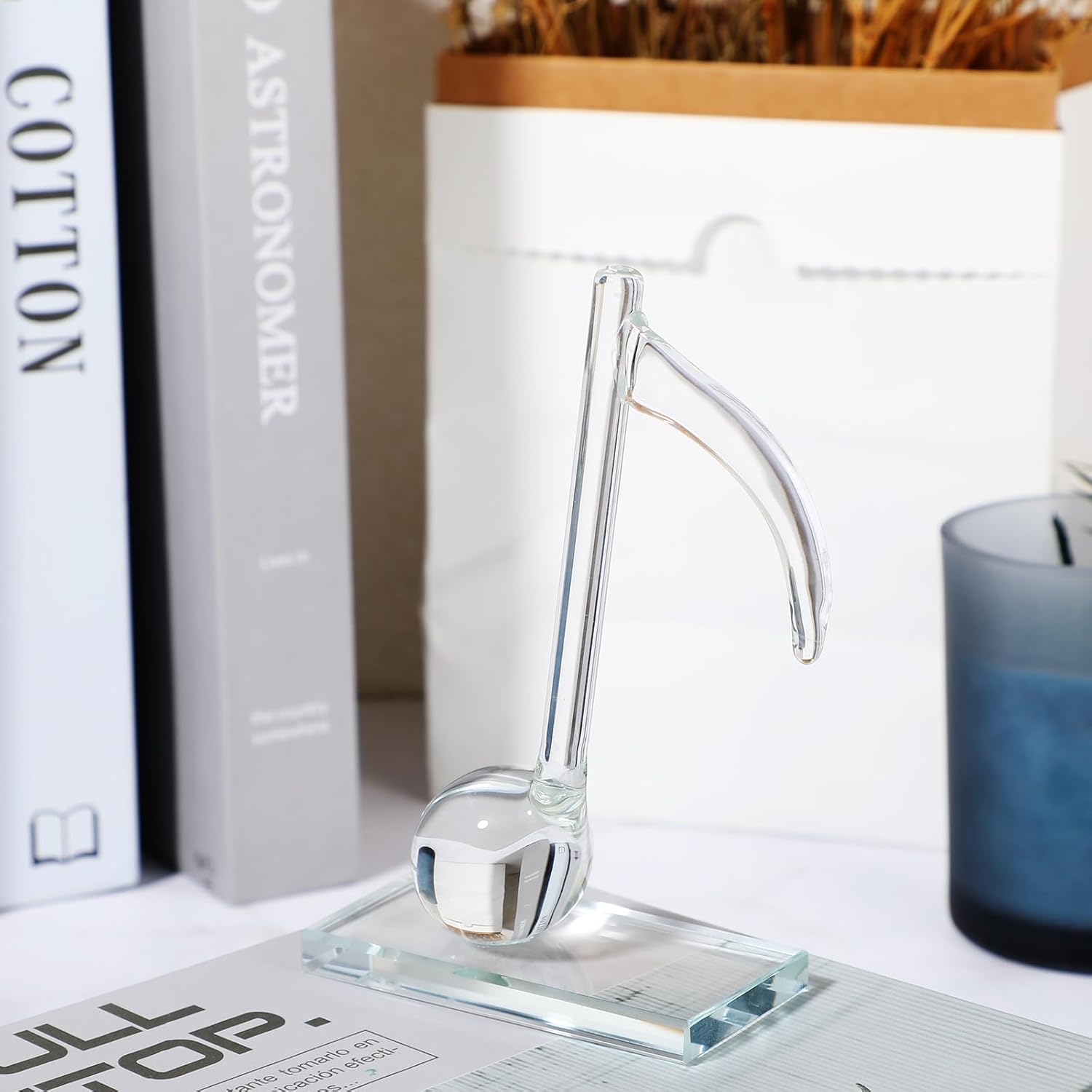 Yaomiao 5'' Crystal Eighth Note, Music Trophy Music Note Decor Musical Figurines Collectibles Glass Musical Sculpture Statue Table Centerpiece Crafts Music Gifts Souvenirs - Image 3