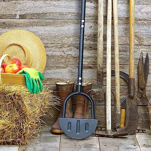 Miniatura 6 de Pala con borde de media luna con plataforma de pie ancho, bordeadora manual de acero al carbono para jardines, paisajes, macizos de flores, patios