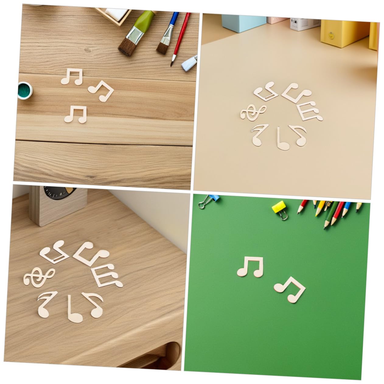 DOITOOL 100 piezas Notas Musicales Madera sin Terminar para Manualidades Decoración Fiestas Pintura Infantil Creatividad Familiar