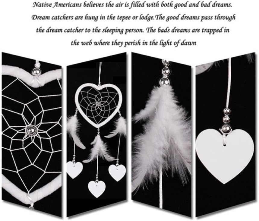 Heart Design Dream Catcher Pendant Wind Chime for Bedroom Wall Decor image 5