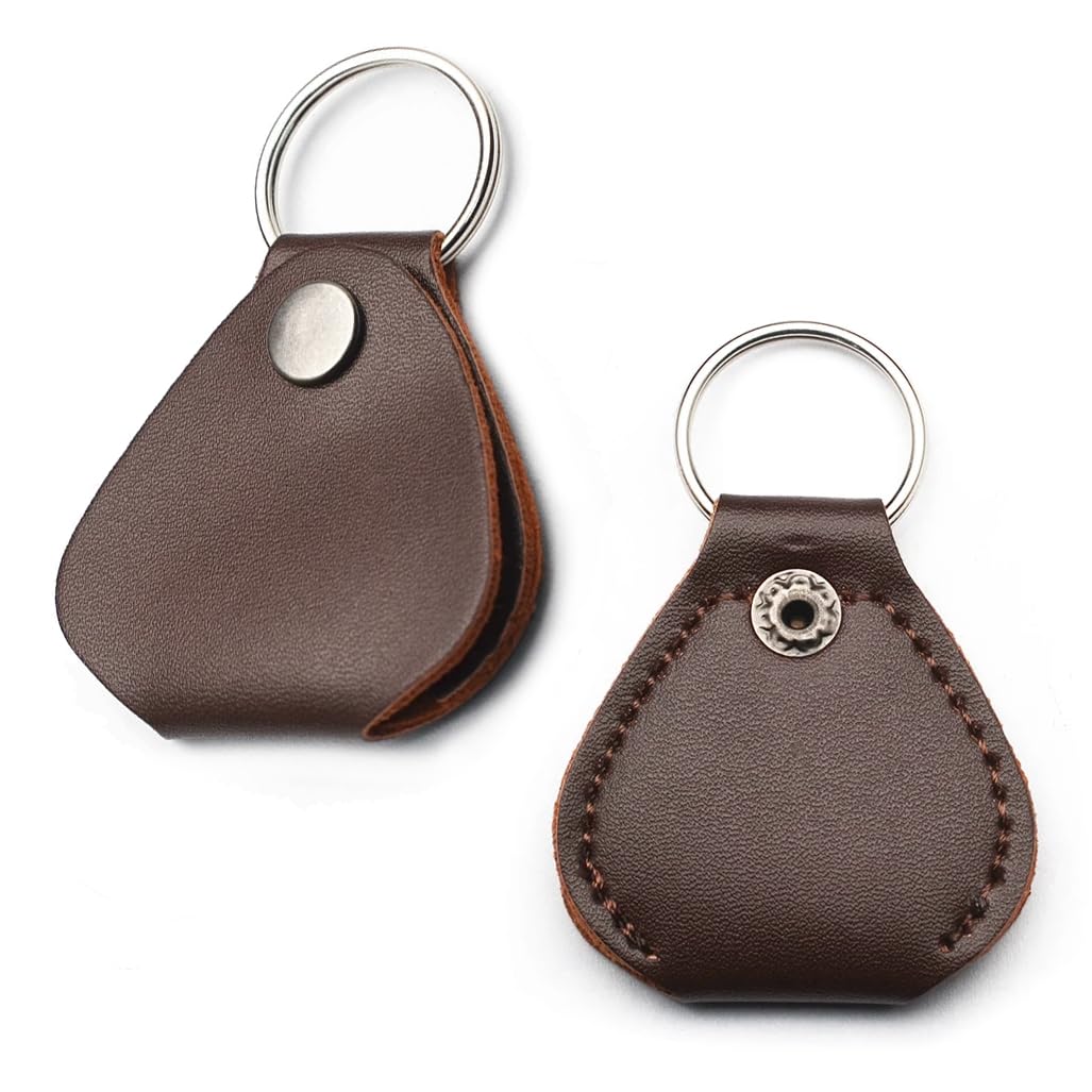 Pack of 3 DickPicks with Genuine Leather Plectrum Holder Keyring - Choose between Floppy, Semi or Stiffy (Mixed) - Image 3