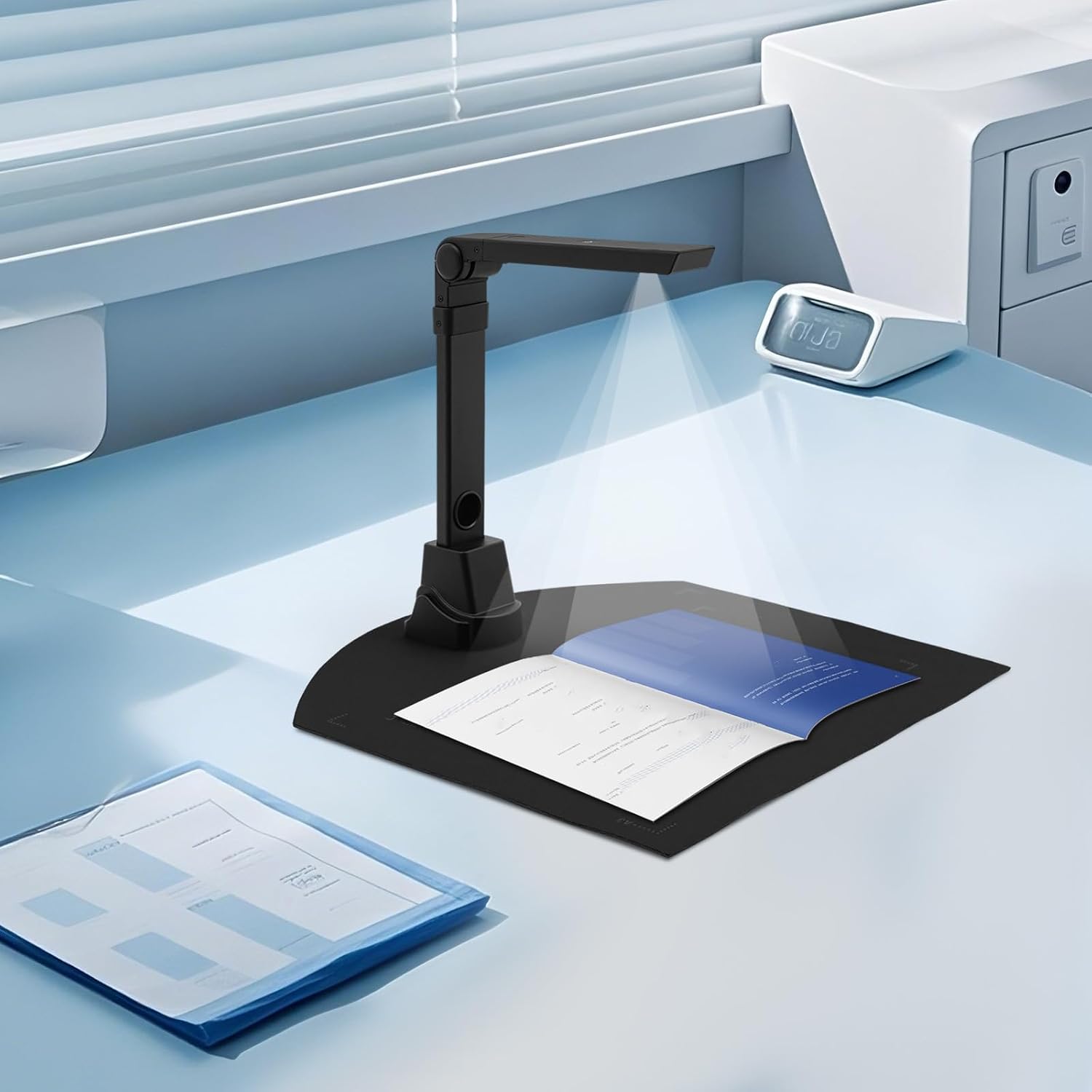 A3 Document Scanner with OCR, 12MP High Resolution, Portable Desktop Scanner for Books & Documents, 200+ Languages, Compatible with Windows/Mac