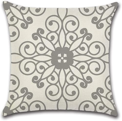Miniatura 3 de Paquete de 4 fundas de almohada de 18 x 18 pulgadas, fundas de cojín de tela de lino para sofá, fundas de almohada decorativas para el hogar, cama,