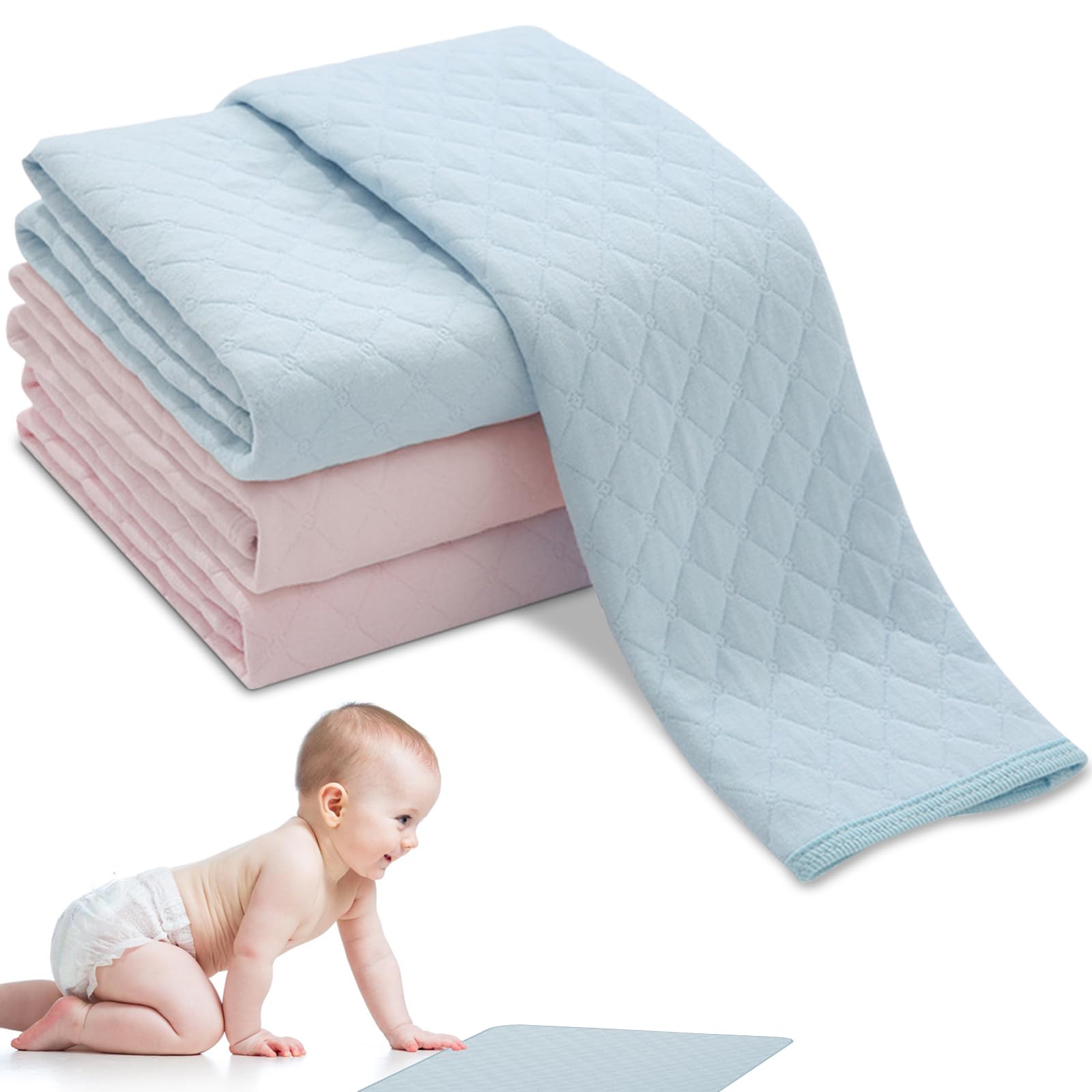 4 Stück Wickelunterlage Unterwegs, Wickelauflage 60x70 Cm, Wickelunterlage Baby, Wickelunterlage Wickeltisch Wickelauflage Abwaschbar Tragbare Wickelunterlage Für Kinder Oder Erwachsene