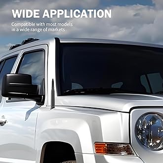 Car Bullet Antenna with 13 Car Antenna Replacement Accessories,Truck Antenna Decoration Compatible with Chevrolet Dodge Toyota GMC Jeep Ford (Black)