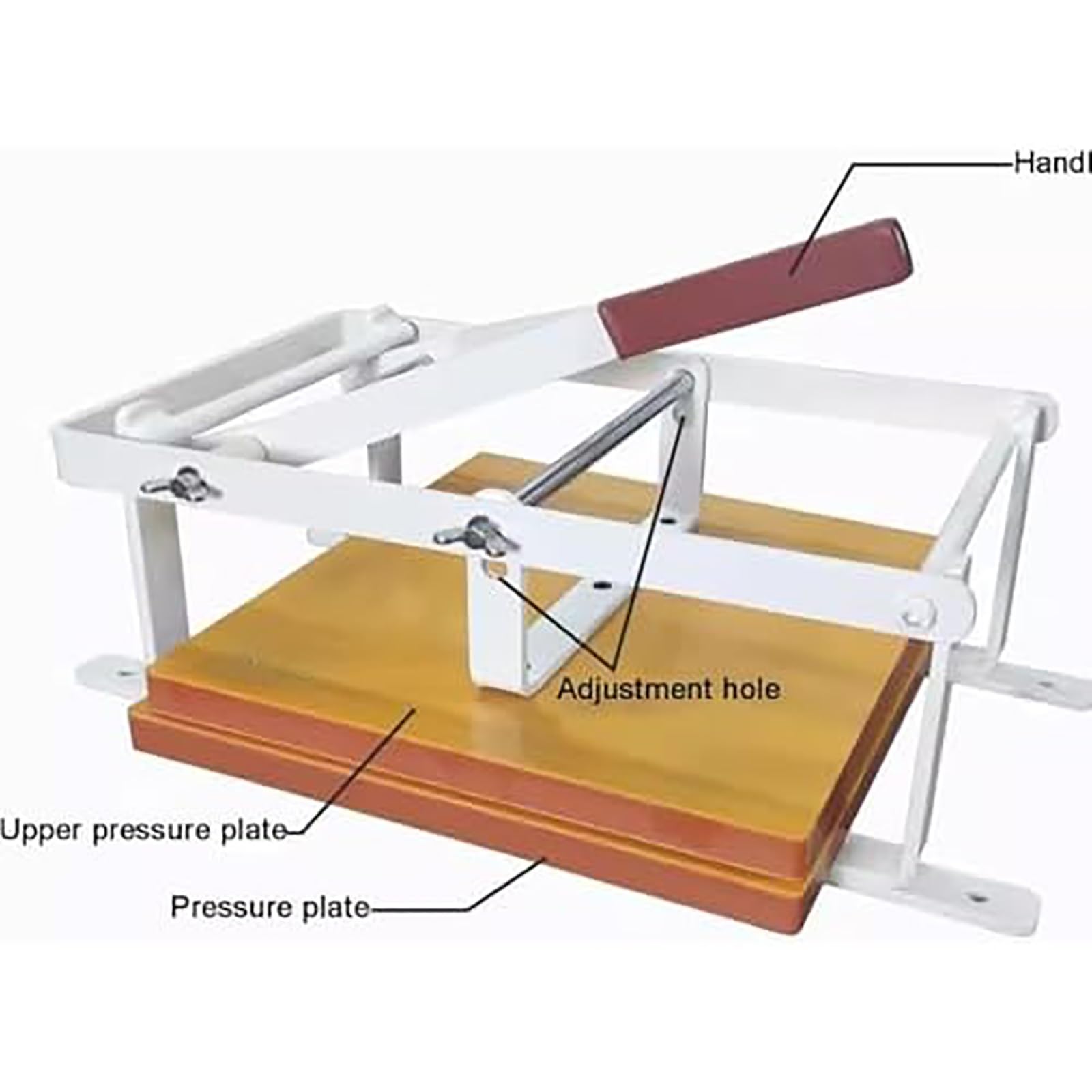 Macchina da stampa a leva manuale per tagli in legno e linoleum con regolazione in altezza