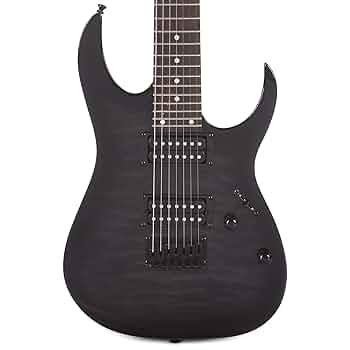 Amazon.com: Ibanez GRG7221QA RG Gio Transparent Black
