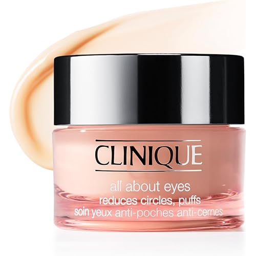 Clinique All About Eyes Lightweight Eye Cream With Vitamin C | Hydrating, Brightening, Depuffing + Dark Circle Reducing, Mini Travel Size, 0.5 Ounce