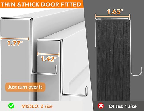 Miniatura 4 de MISSLO Organizador de zapatos con 35 bolsillos grandes para colocar sobre la puerta + 24 bolsillos grandes de malla, color blanco