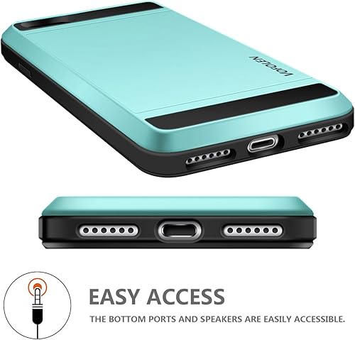 Miniatura 8 de Vofolen Funda para iPhone 8 Plus Funda tipo cartera para tarjeta de crédito, ranura de identificación, cubierta deslizante, bolsillo oculto, de